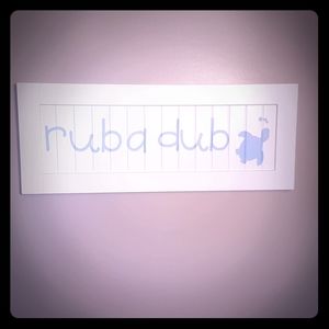 Rud a dub dub wood sign